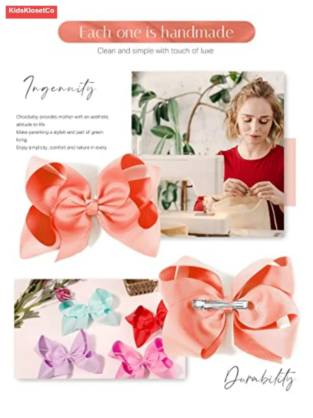 28 Huge Hair Bows with Alligator Clips for Girls Toddlers Teens